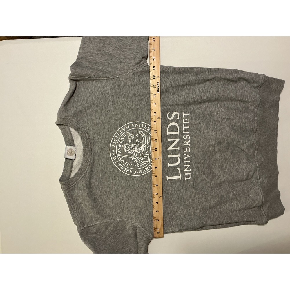 Lunds University Sweden Sweatshirt Crewneck Grey Long Sleeve Pullover Top Sz S - Picture 4 of 9